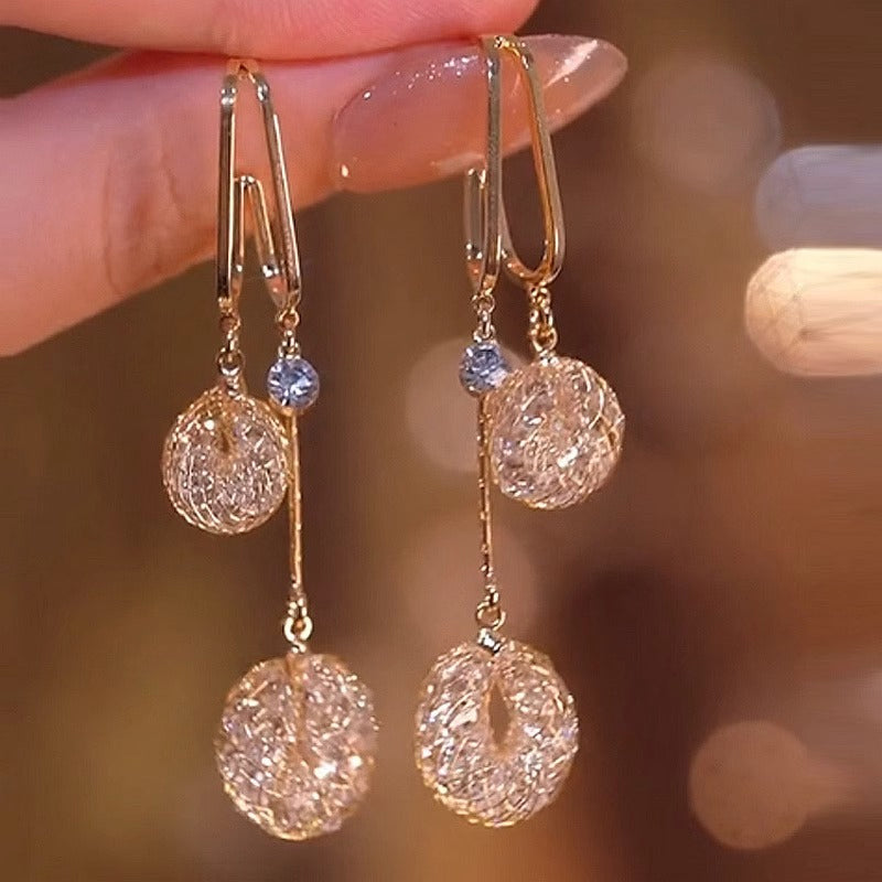 🔥Solange der Vorrat reicht 40 % Rabatt!🎉Elegante Ohrringe mit Kristallquasten