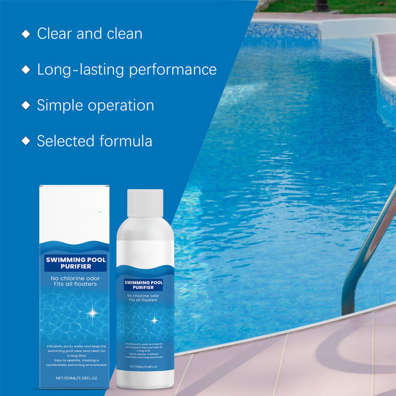 💧 Reinigungsflüssigkeit für Pools – kristallklares Wasser. mühelos! ✨ Schluss mit grünem Wasser und aggressiven Produkten – genießen Sie jederzeit ein gesundes. natürliches Badevergnügen. 🏊‍♂️💙
