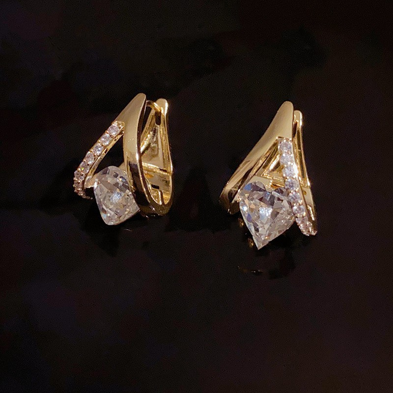 💍 50% RABATT! 💖 Elegante V-Form Herz-Anhänger Creolen – Delikat Design. Hypoallergena & Perfekt För Romantiska Tillfällen Eller Vardagslyx ✨