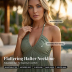 👗 50% RABATT! 🌴 Maxikleid für Damen mit Neckholder & Rückenfreiem Ausschnitt – Gestuft. Fließend & Im Resort-Stil Für Einen Eleganter Auftritt Im Urlaub 🌺