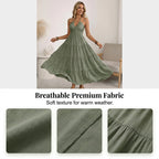 👗 50% RABATT! 🌴 Maxikleid für Damen mit Neckholder & Rückenfreiem Ausschnitt – Gestuft. Fließend & Im Resort-Stil Für Einen Eleganter Auftritt Im Urlaub 🌺