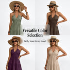 👗 50% RABATT! 🌴 Maxikleid für Damen mit Neckholder & Rückenfreiem Ausschnitt – Gestuft. Fließend & Im Resort-Stil Für Einen Eleganter Auftritt Im Urlaub 🌺